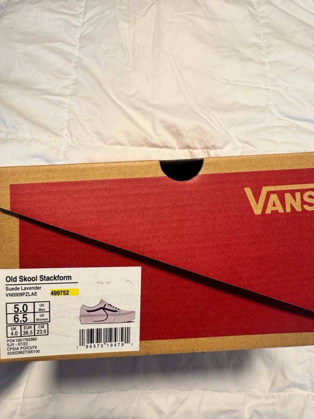 Vans Old Skool Stackform in Lavender and Black - Picture 2 of 2